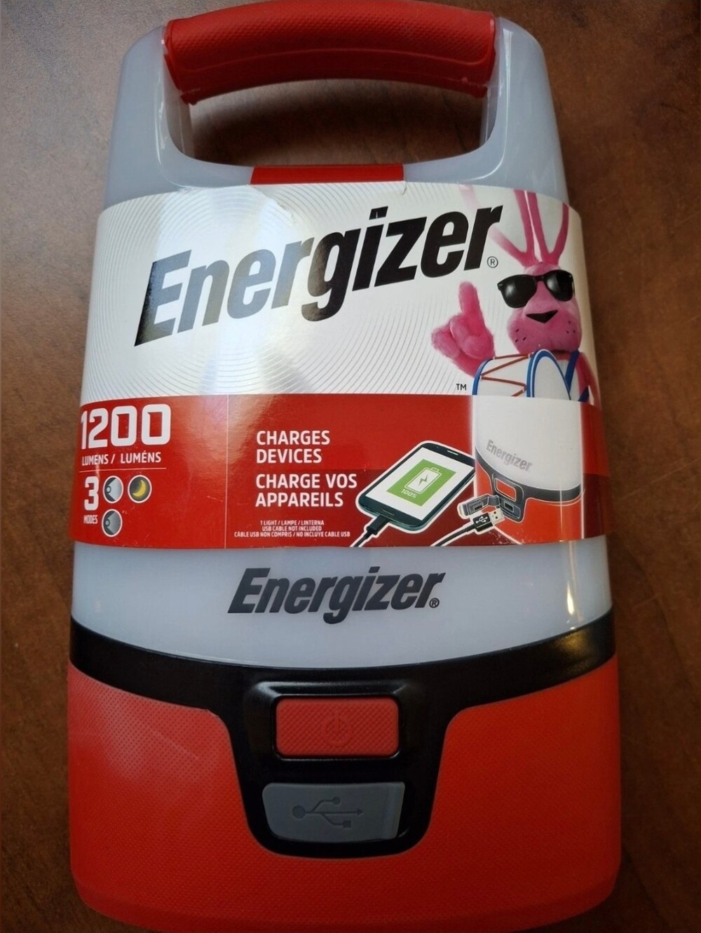 Enegizer 1200lm Red&White LED Standing Lantern ENALU451E